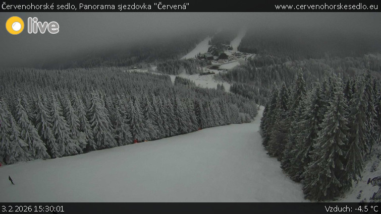 Červenohorské sedlo - Panorama sjezdovka "Červená" - 3.2.2026 v 15:30