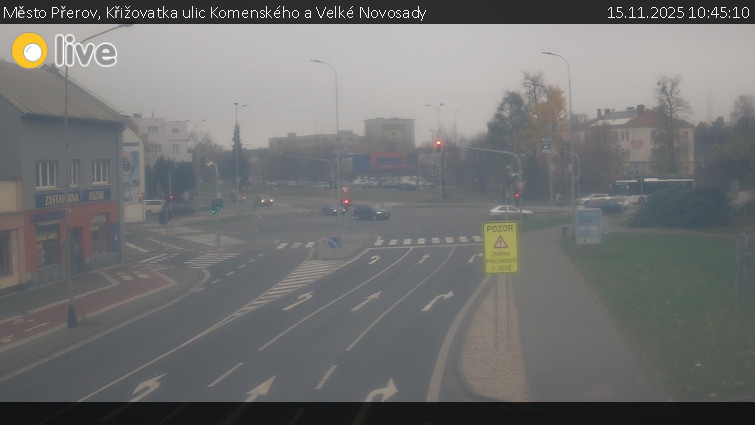 Město Přerov - Křižovatka ulic Komenského a Velké Novosady - 15.11.2025 v 10:45