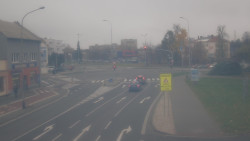 Křižovatka ulic Komenského a Velké Novosady