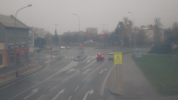 Křižovatka ulic Komenského a Velké Novosady