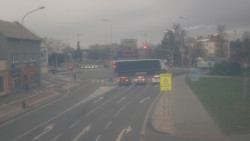 Křižovatka ulic Komenského a Velké Novosady