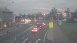 Křižovatka ulic Komenského a Velké Novosady