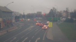 Křižovatka ulic Komenského a Velké Novosady