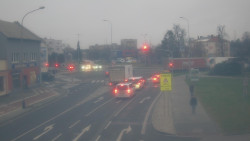 Křižovatka ulic Komenského a Velké Novosady