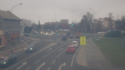 Křižovatka ulic Komenského a Velké Novosady