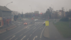 Křižovatka ulic Komenského a Velké Novosady