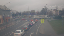 Křižovatka ulic Komenského a Velké Novosady