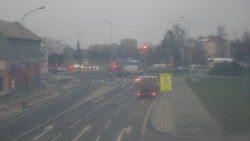 Křižovatka ulic Komenského a Velké Novosady