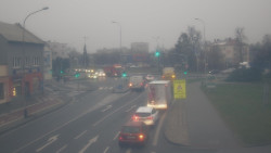 Křižovatka ulic Komenského a Velké Novosady