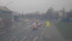 Křižovatka ulic Komenského a Velké Novosady