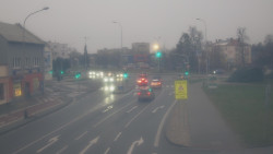 Křižovatka ulic Komenského a Velké Novosady