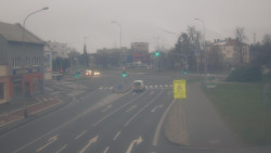 Křižovatka ulic Komenského a Velké Novosady