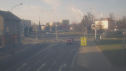 Křižovatka ulic Komenského a Velké Novosady