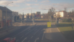 Křižovatka ulic Komenského a Velké Novosady