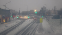 Křižovatka ulic Komenského a Velké Novosady