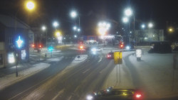 Křižovatka ulic Komenského a Velké Novosady