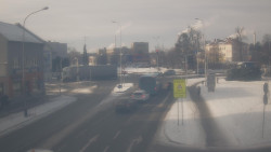 Křižovatka ulic Komenského a Velké Novosady