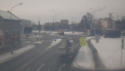 Křižovatka ulic Komenského a Velké Novosady