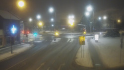 Křižovatka ulic Komenského a Velké Novosady