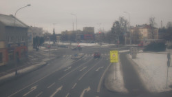 Křižovatka ulic Komenského a Velké Novosady