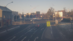 Křižovatka ulic Komenského a Velké Novosady