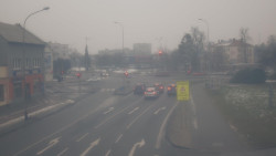 Křižovatka ulic Komenského a Velké Novosady