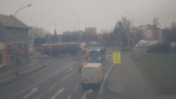 Křižovatka ulic Komenského a Velké Novosady