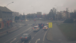 Křižovatka ulic Komenského a Velké Novosady