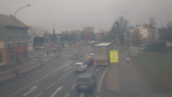 Křižovatka ulic Komenského a Velké Novosady