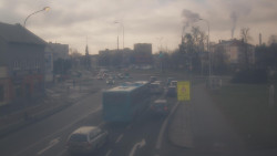 Křižovatka ulic Komenského a Velké Novosady