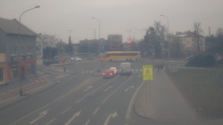 Křižovatka ulic Komenského a Velké Novosady