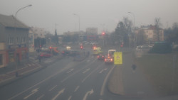 Křižovatka ulic Komenského a Velké Novosady