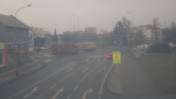 Křižovatka ulic Komenského a Velké Novosady