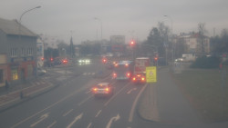 Křižovatka ulic Komenského a Velké Novosady