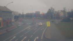 Křižovatka ulic Komenského a Velké Novosady