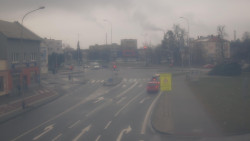 Křižovatka ulic Komenského a Velké Novosady