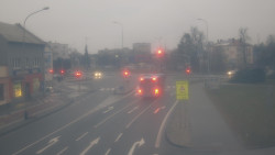 Křižovatka ulic Komenského a Velké Novosady