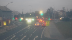 Křižovatka ulic Komenského a Velké Novosady