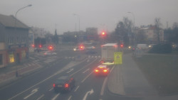 Křižovatka ulic Komenského a Velké Novosady