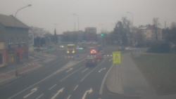 Křižovatka ulic Komenského a Velké Novosady