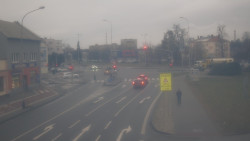 Křižovatka ulic Komenského a Velké Novosady