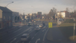 Křižovatka ulic Komenského a Velké Novosady