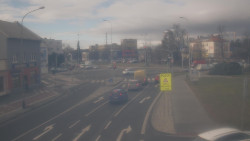 Křižovatka ulic Komenského a Velké Novosady