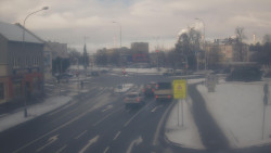 Křižovatka ulic Komenského a Velké Novosady