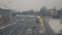 Křižovatka ulic Komenského a Velké Novosady