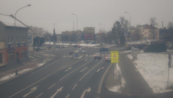 Křižovatka ulic Komenského a Velké Novosady