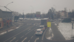 Křižovatka ulic Komenského a Velké Novosady