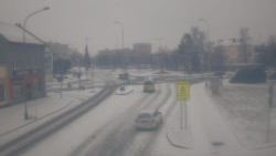 Křižovatka ulic Komenského a Velké Novosady