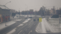 Křižovatka ulic Komenského a Velké Novosady