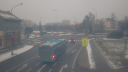 Křižovatka ulic Komenského a Velké Novosady